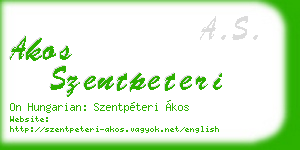 akos szentpeteri business card