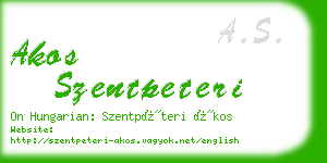 akos szentpeteri business card